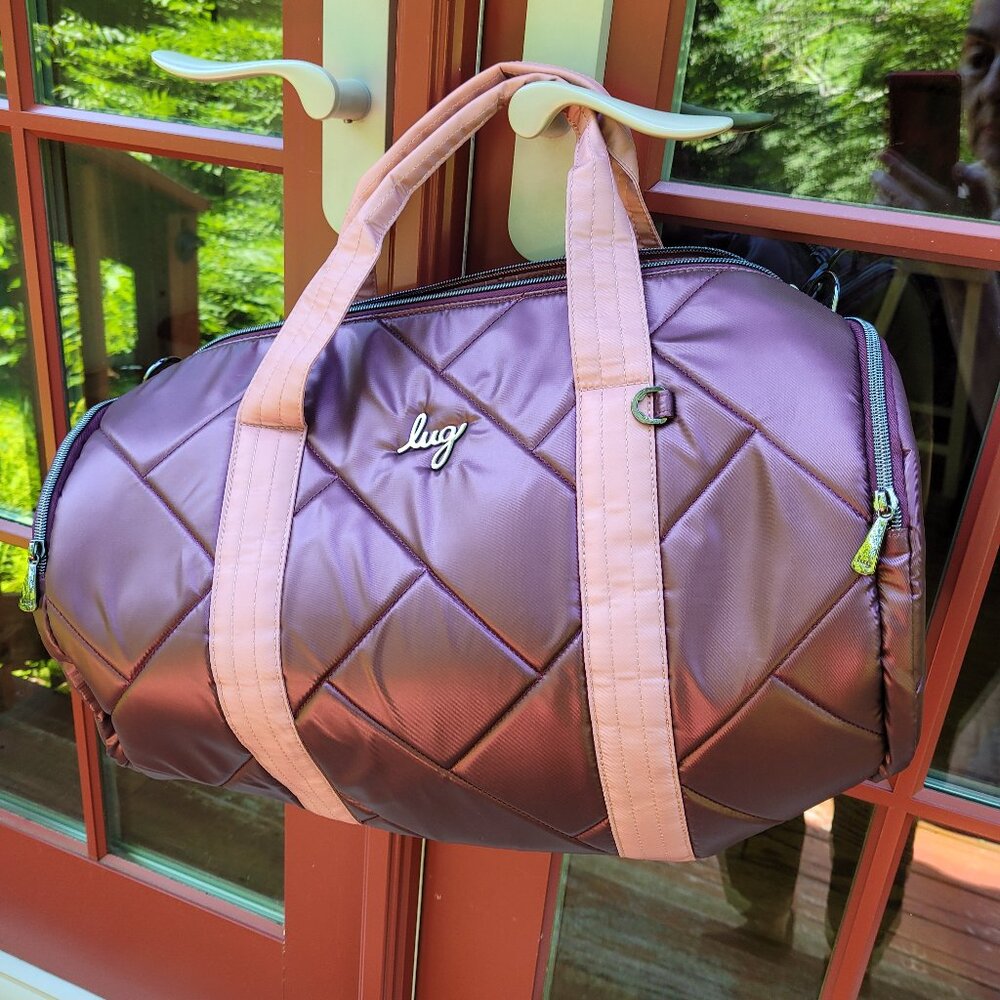 Lug - Rowboat Duffel Bag in Metallic Wine Red